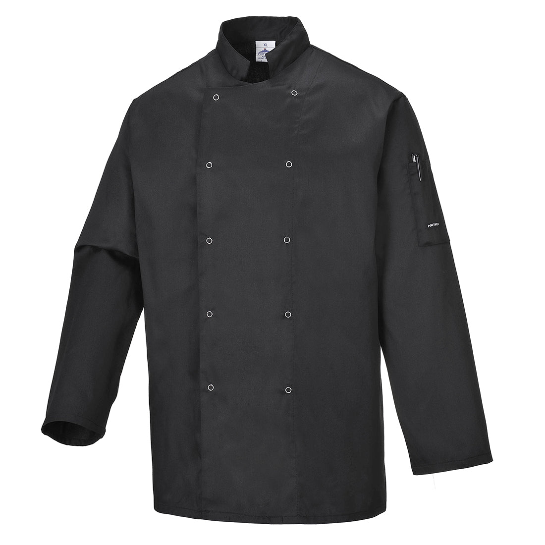 C833 – Suffolk Chefs Jacket – Long Sleeve – Black