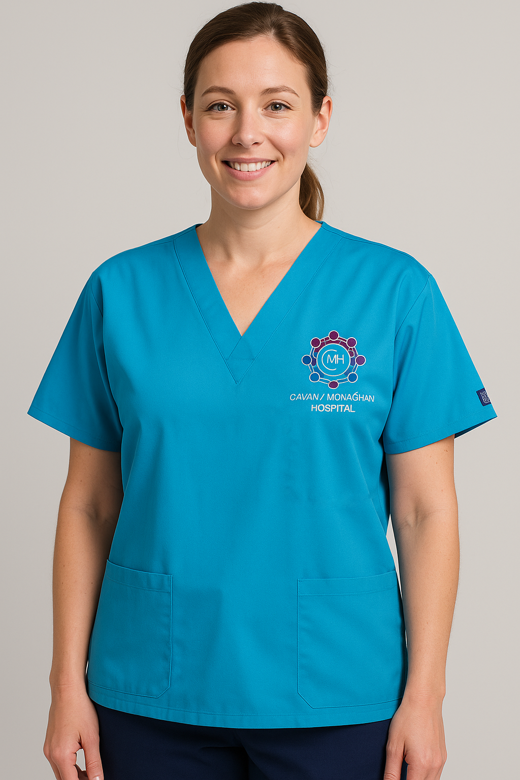 Cavan Monaghan General Hospital Top Scrub - Turquoise