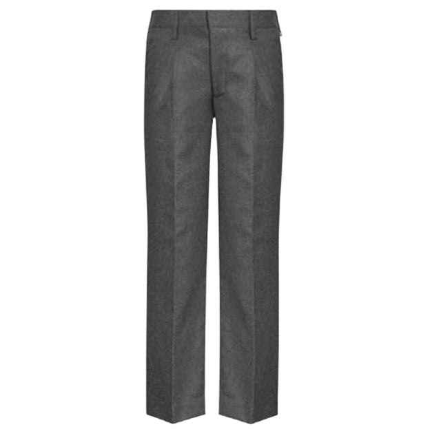 School Trousers - Zip & Clip - Primary School - Grey