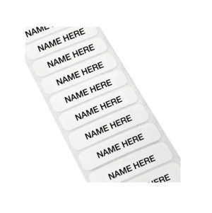 Iron on name tags X 10 (Please email name to be printed)