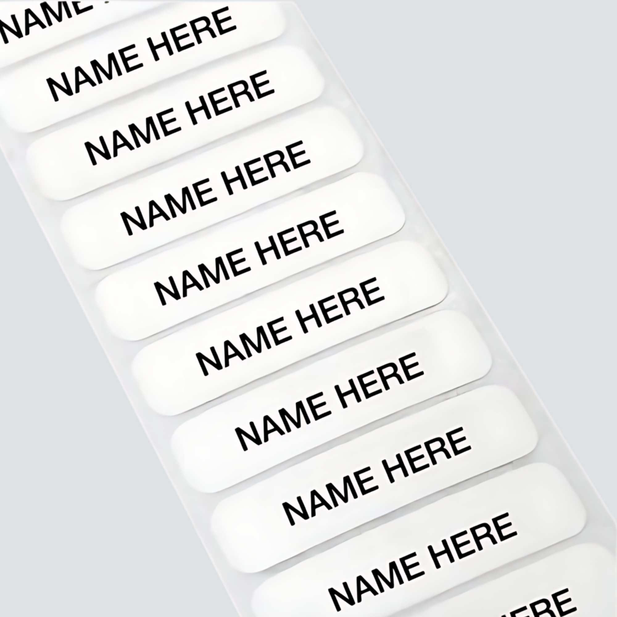 Iron on name tags X 10 (Please email name to be printed)