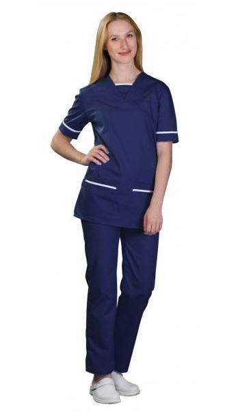 Key Trimmed Scrubs Top 534TU Unisex