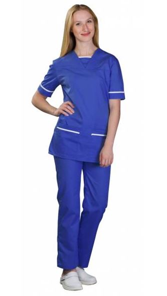 Key Trimmed Scrubs Top 534TU Unisex