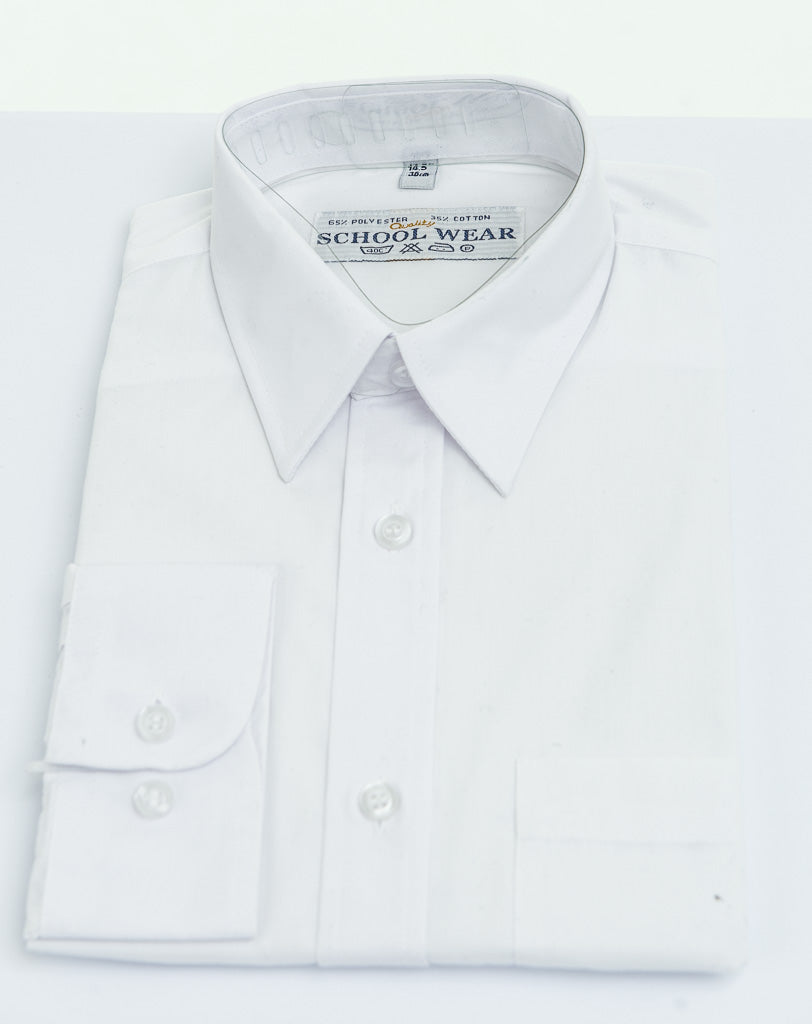 Shirts Long Sleeve Boys – White (Secondary School)