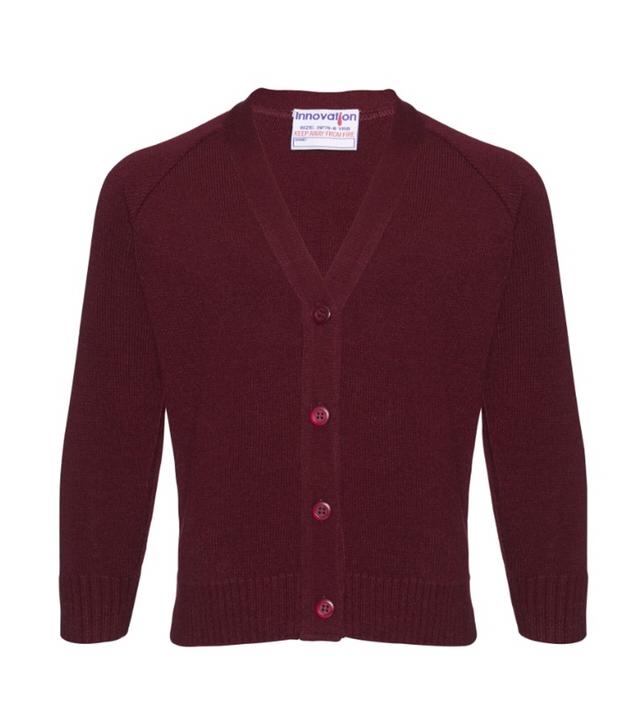 Knit Cardigan - Wine (Uncrested)