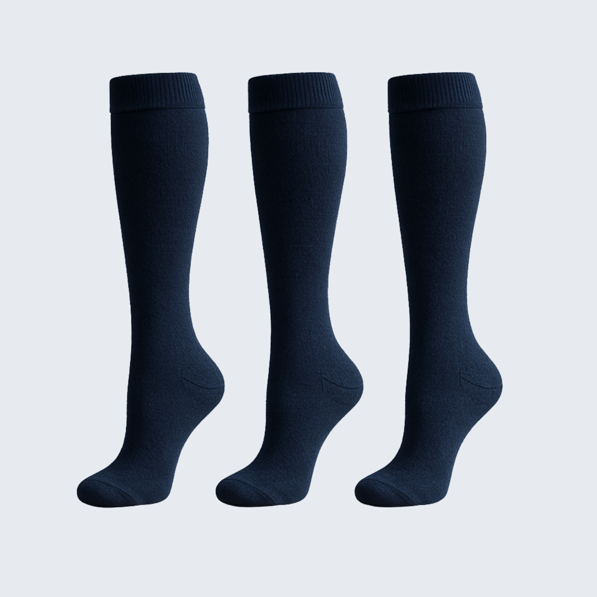 Knee High Socks - 3 Pack -  NAVY