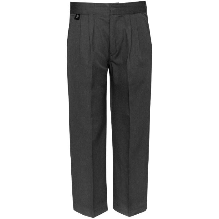 School Trousers – Primary School – Grey-  Zip & Clip