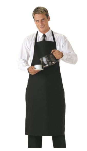 S841 - Polycotton Bib Apron Black