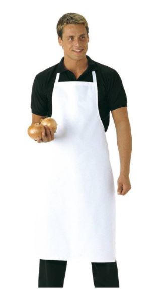 S841 - Polycotton Bib Apron White