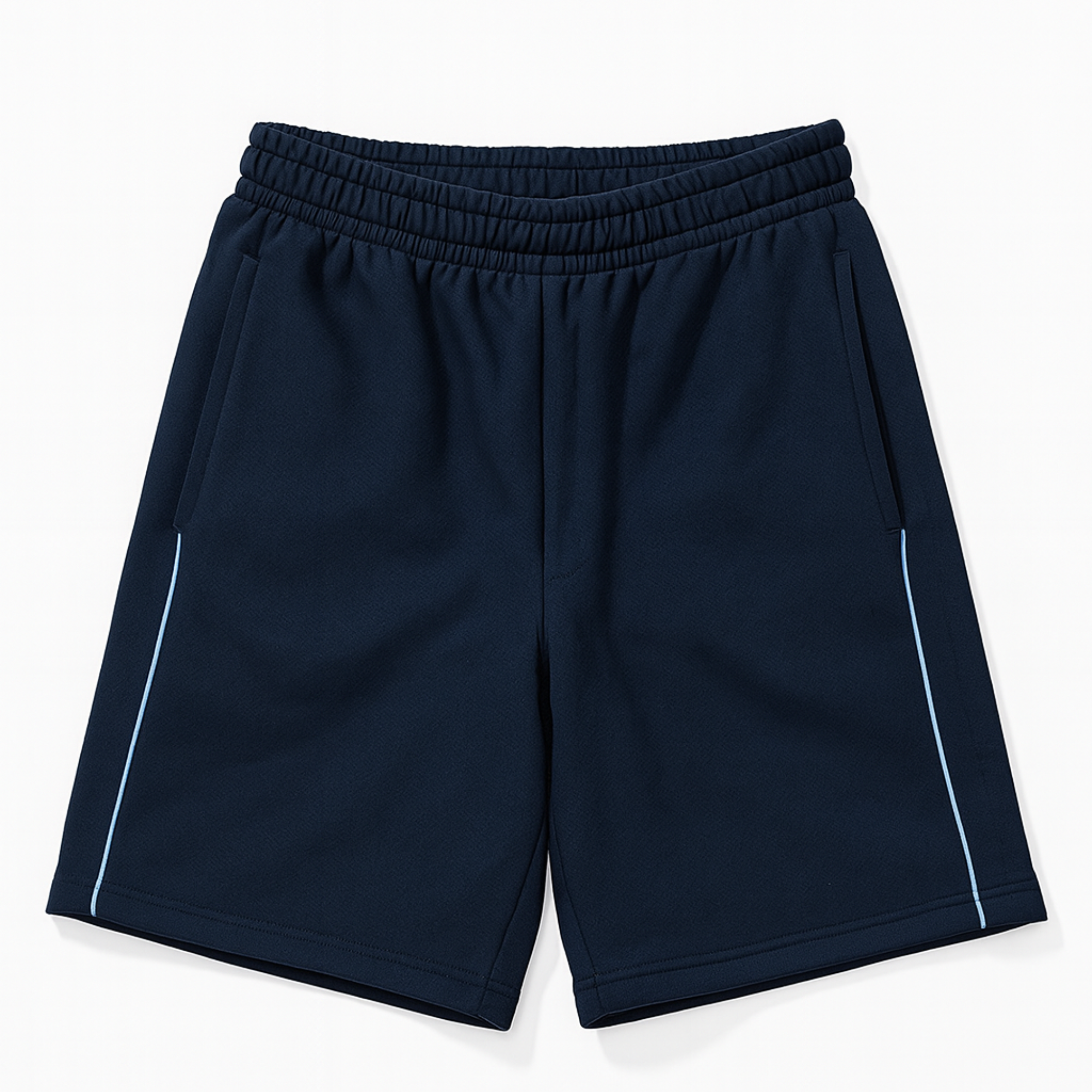 Tracksuit Shorts Navy with Sky-Blue Piping
